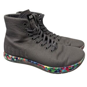 Nobull‎ High-Top Kaleidoscope Trainer Shoes Women Sz 9 Men Sz 7.5 Charcoal Gray